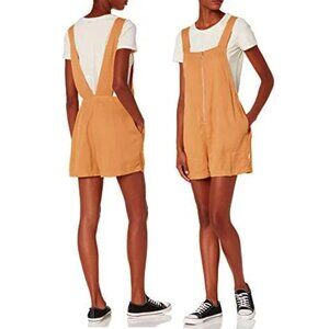 RVCA Sleeveless Woven Twill Dakota Loose Leg Short Romper Large/Size 12 NWT